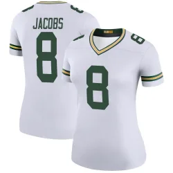 Green Bay Packers Women's Legend White Color Rush Jersey (8 Josh Jacobs)
