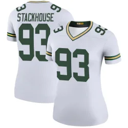 Green Bay Packers Women's Legend White Color Rush Jersey (93 Nazir Stackhouse)