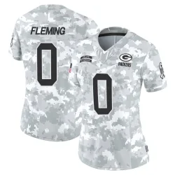 Green Bay Packers Women's Limited Arctic Camo 2024 Salute to Service Jersey (0 Julian Fleming)