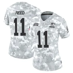 Green Bay Packers Women's Limited Arctic Camo 2024 Salute to Service Jersey (11 Jayden Reed)