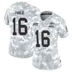 Green Bay Packers Women's Limited Arctic Camo 2024 Salute to Service Jersey (16 Alex Hale)