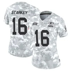Green Bay Packers Women's Limited Arctic Camo 2024 Salute to Service Jersey (16 Rory Starkey)