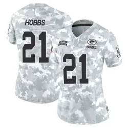 Green Bay Packers Women's Limited Arctic Camo 2024 Salute to Service Jersey (21 Nate Hobbs)
