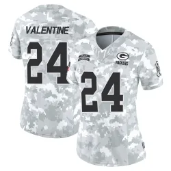 Green Bay Packers Women's Limited Arctic Camo 2024 Salute to Service Jersey (24 Carrington Valentine)