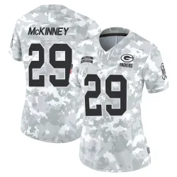 Green Bay Packers Women's Limited Arctic Camo 2024 Salute to Service Jersey (29 Xavier McKinney)