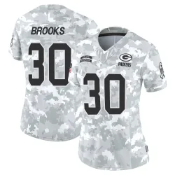 Green Bay Packers Women's Limited Arctic Camo 2024 Salute to Service Jersey (30 Chris Brooks)