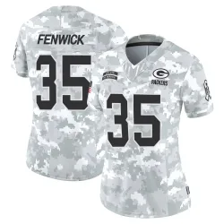 Green Bay Packers Women's Limited Arctic Camo 2024 Salute to Service Jersey (35 Deshaun Fenwick)