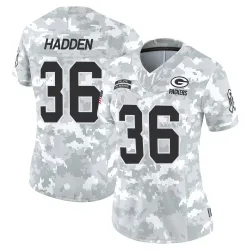 Green Bay Packers Women's Limited Arctic Camo 2024 Salute to Service Jersey (36 Kamal Hadden)