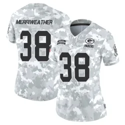 Green Bay Packers Women's Limited Arctic Camo 2024 Salute to Service Jersey (38 Ellis Merriweather)