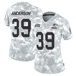 Green Bay Packers Women's Limited Arctic Camo 2024 Salute to Service Jersey (39 Zayne Anderson)
