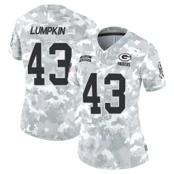 Green Bay Packers Women's Limited Arctic Camo 2024 Salute to Service Jersey (43 Johnny Lumpkin)