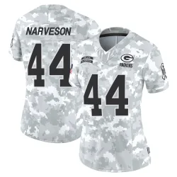 Green Bay Packers Women's Limited Arctic Camo 2024 Salute to Service Jersey (44 Brayden Narveson)