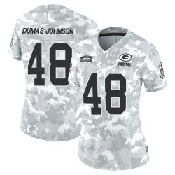 Green Bay Packers Women's Limited Arctic Camo 2024 Salute to Service Jersey (48 Jamon Dumas-Johnson)
