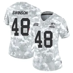 Green Bay Packers Women's Limited Arctic Camo 2024 Salute to Service Jersey (48 Messiah Swinson)