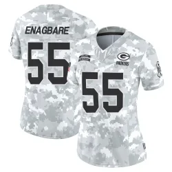 Green Bay Packers Women's Limited Arctic Camo 2024 Salute to Service Jersey (55 Kingsley Enagbare)