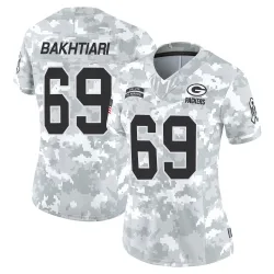 Green Bay Packers Women's Limited Arctic Camo 2024 Salute to Service Jersey (69 David Bakhtiari)
