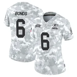 Green Bay Packers Women's Limited Arctic Camo 2024 Salute to Service Jersey (6 Jadakis Bonds)
