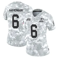 Green Bay Packers Women's Limited Arctic Camo 2024 Salute to Service Jersey (6 Mecole Hardman)