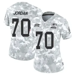 Green Bay Packers Women's Limited Arctic Camo 2024 Salute to Service Jersey (70 Michael Jordan)