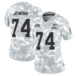 Green Bay Packers Women's Limited Arctic Camo 2024 Salute to Service Jersey (74 Elgton Jenkins)