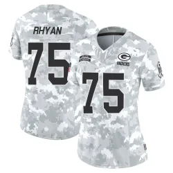 Green Bay Packers Women's Limited Arctic Camo 2024 Salute to Service Jersey (75 Sean Rhyan)