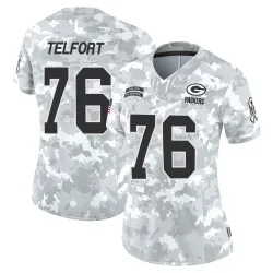 Green Bay Packers Women's Limited Arctic Camo 2024 Salute to Service Jersey (76 Kadeem Telfort)