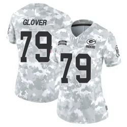 Green Bay Packers Women's Limited Arctic Camo 2024 Salute to Service Jersey (79 Travis Glover)