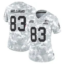 Green Bay Packers Women's Limited Arctic Camo 2024 Salute to Service Jersey (83 Savion Williams)