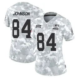 Green Bay Packers Women's Limited Arctic Camo 2024 Salute to Service Jersey (84 Cornelius Johnson)
