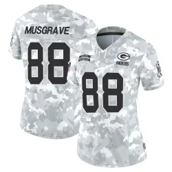 Green Bay Packers Women's Limited Arctic Camo 2024 Salute to Service Jersey (88 Luke Musgrave)