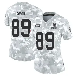 Green Bay Packers Women's Limited Arctic Camo 2024 Salute to Service Jersey (89 Ben Sims)