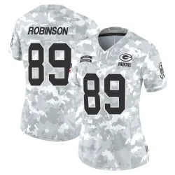 Green Bay Packers Women's Limited Arctic Camo 2024 Salute to Service Jersey (89 Dave Robinson)