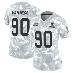 Green Bay Packers Women's Limited Arctic Camo 2024 Salute to Service Jersey (90 Lukas Van Ness)
