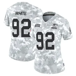 Green Bay Packers Women's Limited Arctic Camo 2024 Salute to Service Jersey (92 Reggie White)