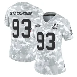 Green Bay Packers Women's Limited Arctic Camo 2024 Salute to Service Jersey (93 Nazir Stackhouse)