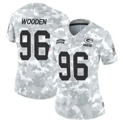 Green Bay Packers Women's Limited Arctic Camo 2024 Salute to Service Jersey (96 Colby Wooden)