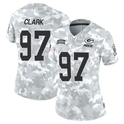 Green Bay Packers Women's Limited Arctic Camo 2024 Salute to Service Jersey (97 Kenny Clark)