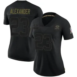 Green Bay Packers Women's Limited Black 2020 Salute To Service Jersey (23 Jaire Alexander)