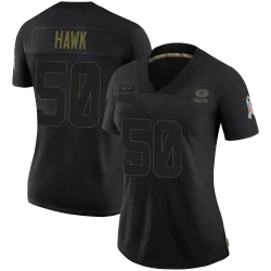 Green Bay Packers Women's Limited Black 2020 Salute To Service Jersey (50 A.J. Hawk)