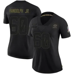 Green Bay Packers Women's Limited Black 2020 Salute To Service Jersey (60 Keith Randolph Jr.)