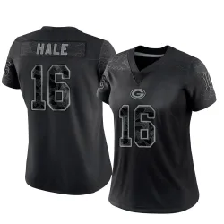 Green Bay Packers Women's Limited Black Reflective Jersey (16 Alex Hale)