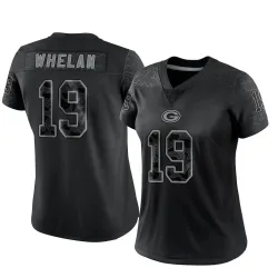 Green Bay Packers Women's Limited Black Reflective Jersey (19 Daniel Whelan)
