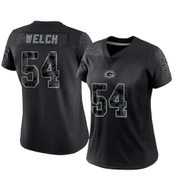 Green Bay Packers Women's Limited Black Reflective Jersey (54 Kristian Welch)