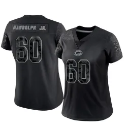 Green Bay Packers Women's Limited Black Reflective Jersey (60 Keith Randolph Jr.)