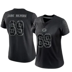 Green Bay Packers Women's Limited Black Reflective Jersey (69 Nesta Jade Silvera)