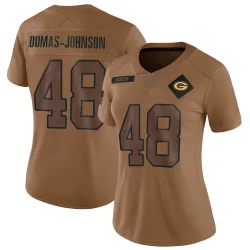 Green Bay Packers Women's Limited Brown 2023 Salute To Service Jersey (48 Jamon Dumas-Johnson)