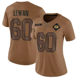 Green Bay Packers Women's Limited Brown 2023 Salute To Service Jersey (60 Jason Lewan)