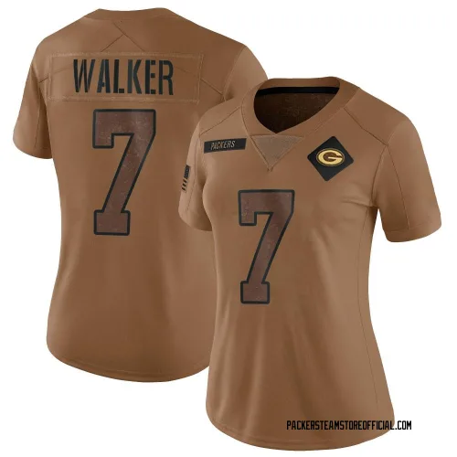 Green Bay Packers Women's Limited Brown 2023 Salute To Service Jersey (7 Quay Walker)