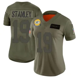Green Bay Packers Women's Limited Camo 2019 Salute to Service Jersey (19 Dimitri Stanley)