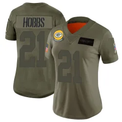 Green Bay Packers Women's Limited Camo 2019 Salute to Service Jersey (21 Nate Hobbs)